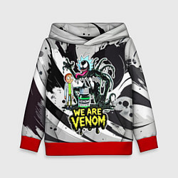 Толстовка-худи детская Rick-Venom and Morty - meme, цвет: 3D-красный