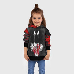Толстовка-худи детская Человек паук и веном, цвет: 3D-черный — фото 2