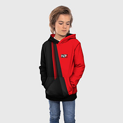 Толстовка-худи детская N7 - красная униформа, цвет: 3D-черный — фото 2