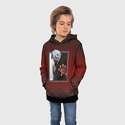 Толстовка-худи детская Аниме Токийский Гуль, цвет: 3D-черный — фото 2