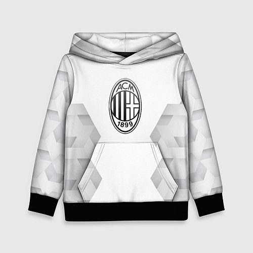 Детская толстовка AC Milan white poly / 3D-Черный – фото 1