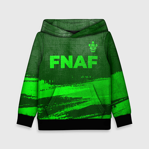 Детская толстовка FNAF - green gradient посередине / 3D-Черный – фото 1