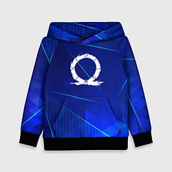 Детская толстовка God of War blue poly
