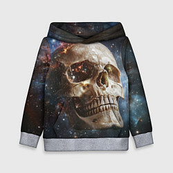 Толстовка-худи детская Череп - космос, цвет: 3D-меланж