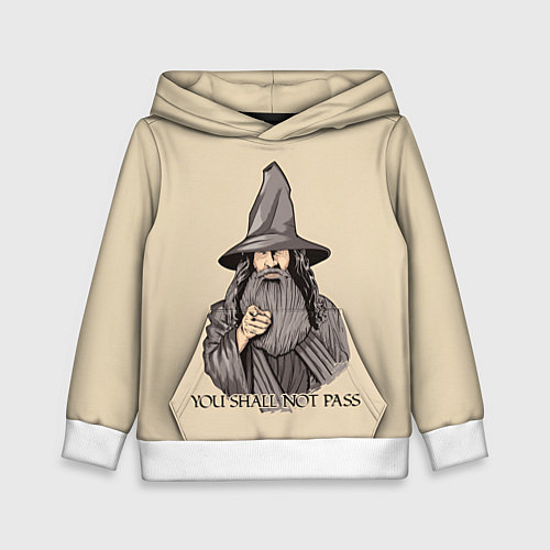 Детская толстовка Ты не пройдешь Властелин колец / 3D-Белый – фото 1