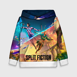 Толстовка-худи детская Главные герои Split fiction, цвет: 3D-белый