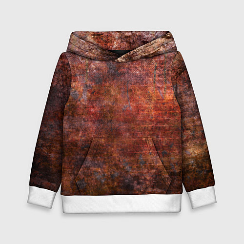 Детская толстовка Абстракция - rusty wall / 3D-Белый – фото 1