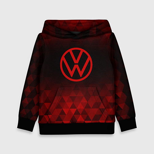 Детская толстовка Volkswagen red poly / 3D-Черный – фото 1