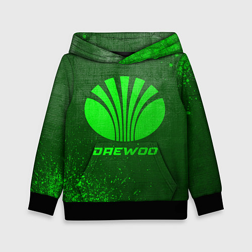 Детская толстовка Daewoo - green gradient / 3D-Черный – фото 1