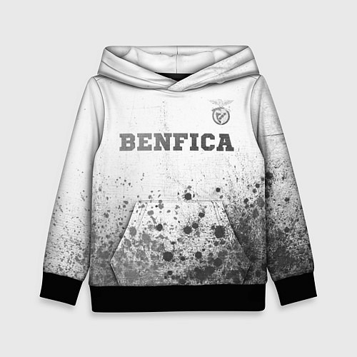 Детская толстовка Benfica - white gradient посередине / 3D-Черный – фото 1