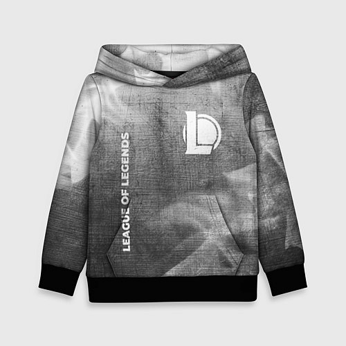 Детская толстовка League of Legends - grey gradient вертикально / 3D-Черный – фото 1