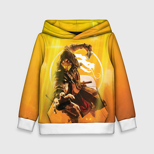 Детская толстовка Скорпион - Mortal Kombat / 3D-Белый – фото 1