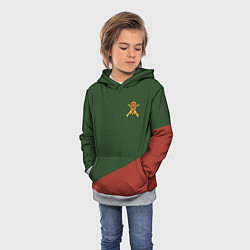 Толстовка-худи детская Мотострелковые войска: герб со щитом, цвет: 3D-меланж — фото 2