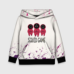 Толстовка-худи детская Играй в кальмара, цвет: 3D-черный
