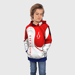 Толстовка-худи детская Assassins creed - shadows, цвет: 3D-синий — фото 2