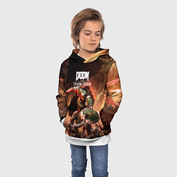 Толстовка-худи детская Doom slayer Doom the dark ages, цвет: 3D-белый — фото 2