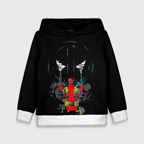 Детская толстовка Дэдпул и пушки / 3D-Белый – фото 1