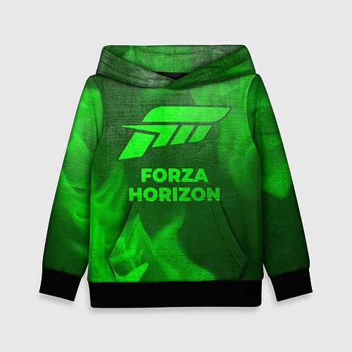 Детская толстовка Forza Horizon - green gradient / 3D-Черный – фото 1