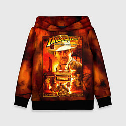Толстовка-худи детская Indiana Jones and the raiders of the lost ark, цвет: 3D-черный