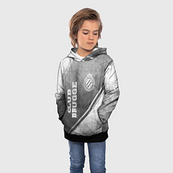 Толстовка-худи детская Club Brugge - grey gradient вертикально, цвет: 3D-черный — фото 2