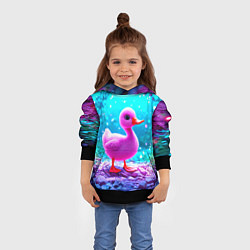 Толстовка-худи детская Утеночек, цвет: 3D-черный — фото 2