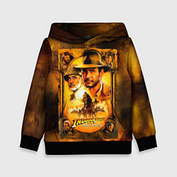 Толстовка-худи детская Indiana Jones and raiders of lost ark, цвет: 3D-черный