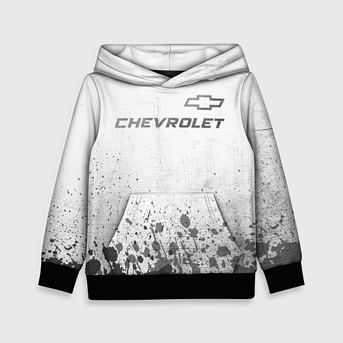 Детская толстовка Chevrolet - white gradient посередине / 3D-Черный – фото 1