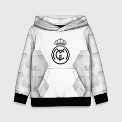 Толстовка-худи детская Real Madrid white poly, цвет: 3D-черный