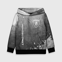 Толстовка-худи детская Lamborghini - grey gradient вертикально, цвет: 3D-черный