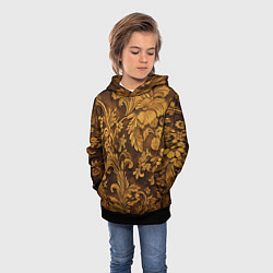 Толстовка-худи детская Рубленный узор, цвет: 3D-черный — фото 2