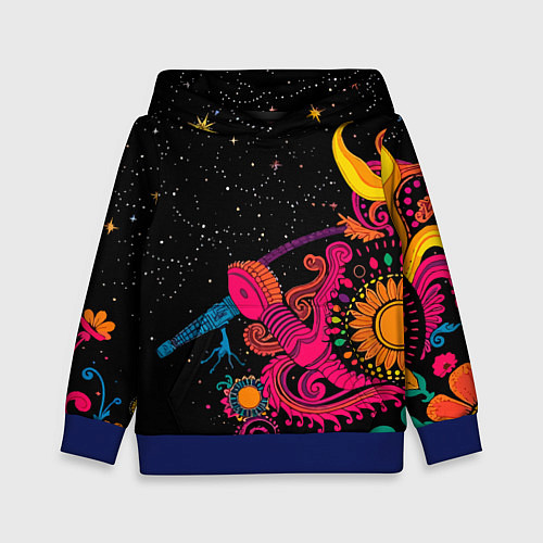 Детская толстовка Psychedelic abstract art / 3D-Синий – фото 1