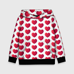 Детская толстовка Сердца паттерн
