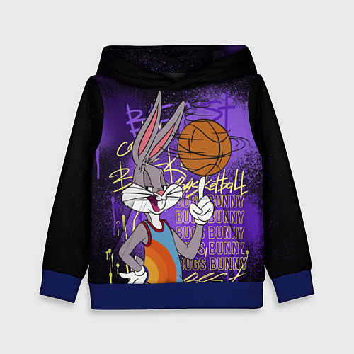 Детская толстовка Багз Банни - Looney Tunes / 3D-Синий – фото 1
