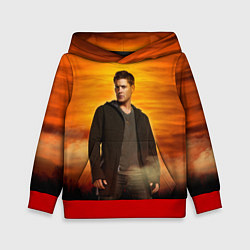 Толстовка-худи детская Дин Винчестер - Сверхъестественное, цвет: 3D-красный