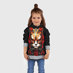 Толстовка-худи детская Все дуреют с этих киборгов, цвет: 3D-меланж — фото 2