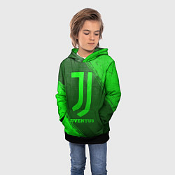 Толстовка-худи детская Juventus - green gradient, цвет: 3D-черный — фото 2