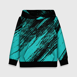 Толстовка-худи детская The color is black and light blue, цвет: 3D-черный