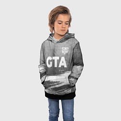 Толстовка-худи детская GTA - grey gradient посередине, цвет: 3D-черный — фото 2
