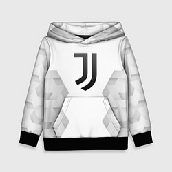 Толстовка-худи детская Juventus white poly, цвет: 3D-черный