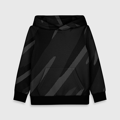 Детская толстовка Чёрно-серый абстрактный полосы / 3D-Черный – фото 1