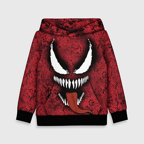 Детская толстовка Веном красный и черный симбиот / 3D-Черный – фото 1