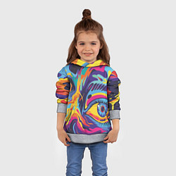 Толстовка-худи детская Глаза вселенной, цвет: 3D-меланж — фото 2