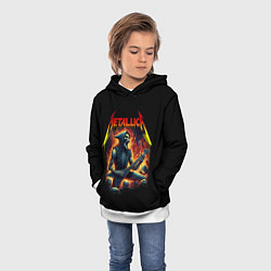Толстовка-худи детская Metallica - James Alan Hatfield, цвет: 3D-белый — фото 2