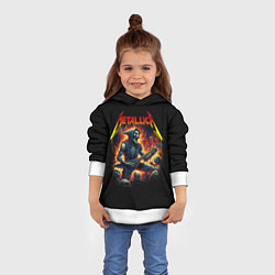Толстовка-худи детская Metallica - James Alan Hatfield, цвет: 3D-белый — фото 2