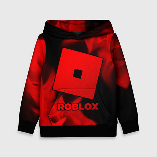 Детская толстовка Roblox - red gradient / 3D-Черный – фото 1