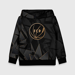 Толстовка-худи детская Porto golden poly, цвет: 3D-черный