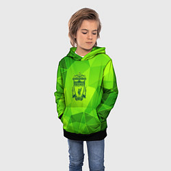 Толстовка-худи детская Liverpool green poly, цвет: 3D-черный — фото 2