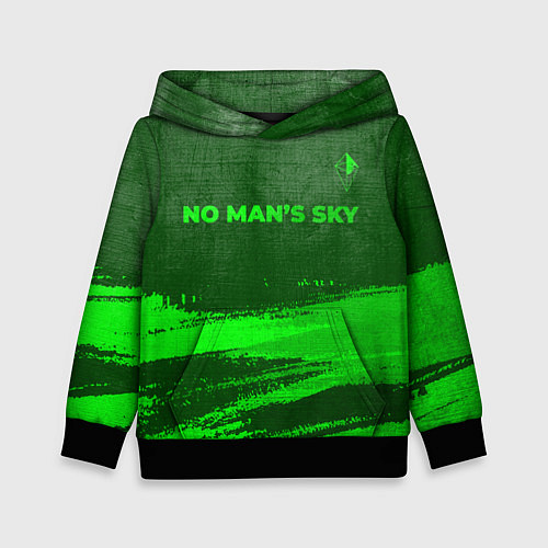 Детская толстовка No Mans Sky - green gradient посередине / 3D-Черный – фото 1