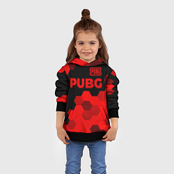 Толстовка-худи детская PUBG - red gradient посередине, цвет: 3D-черный — фото 2