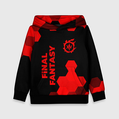 Детская толстовка Final Fantasy - red gradient вертикально / 3D-Черный – фото 1